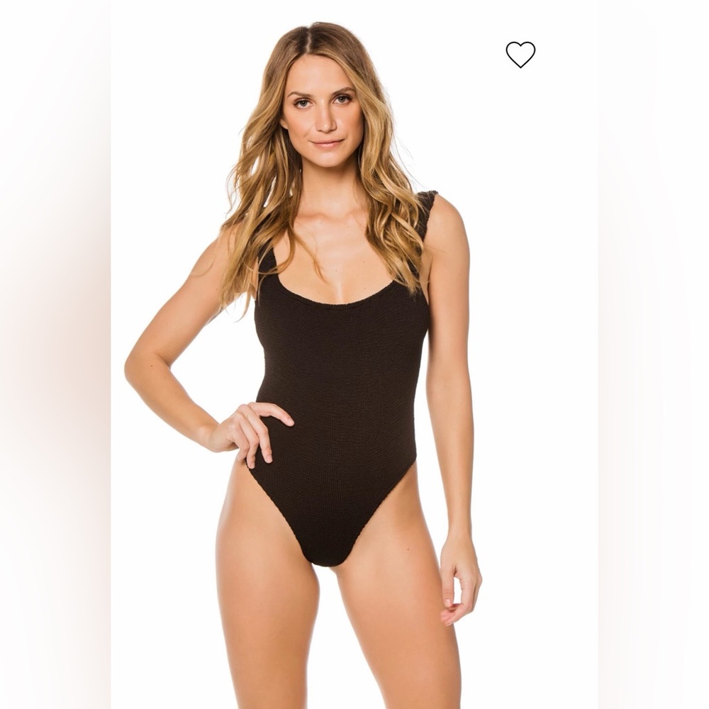 Hunza G Square Next One Piece Swim, Black. New With Tags & Liner